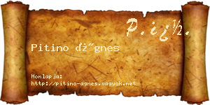 Pitino Ágnes névjegykártya